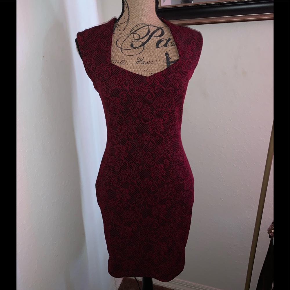 Red and Black Dress